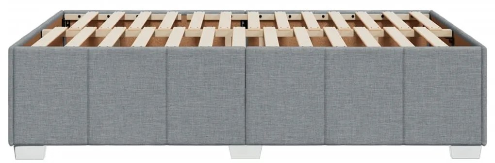 Estrutura de cama sem colchão 120x200 cm tecido cinzento-claro