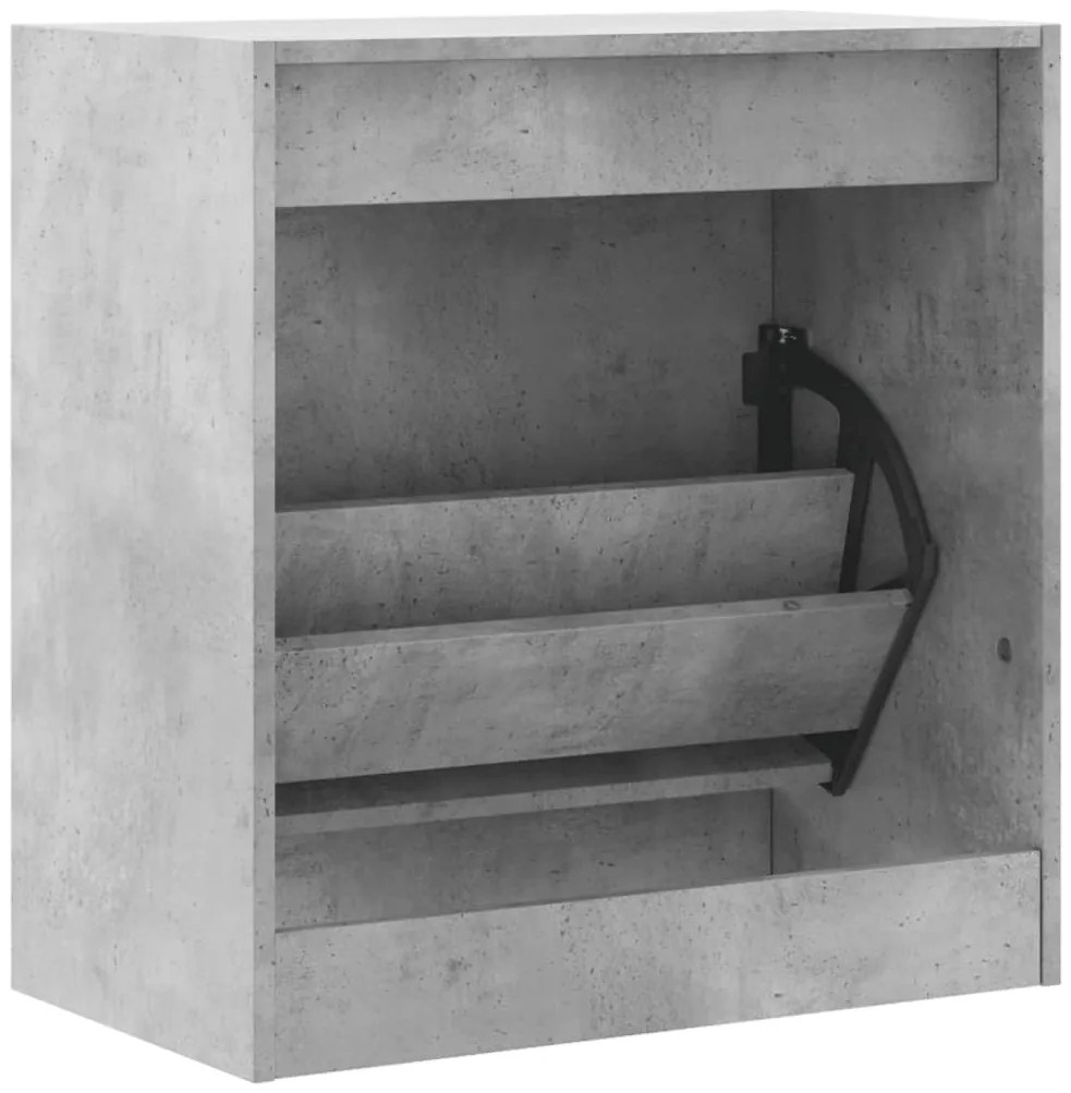 Sapateira 60x34x63,5 cm derivados de madeira cinzento cimento
