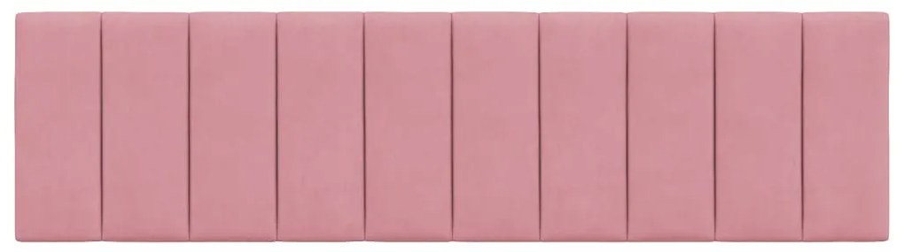 Almofadão de cabeceira 180 cm veludo rosa