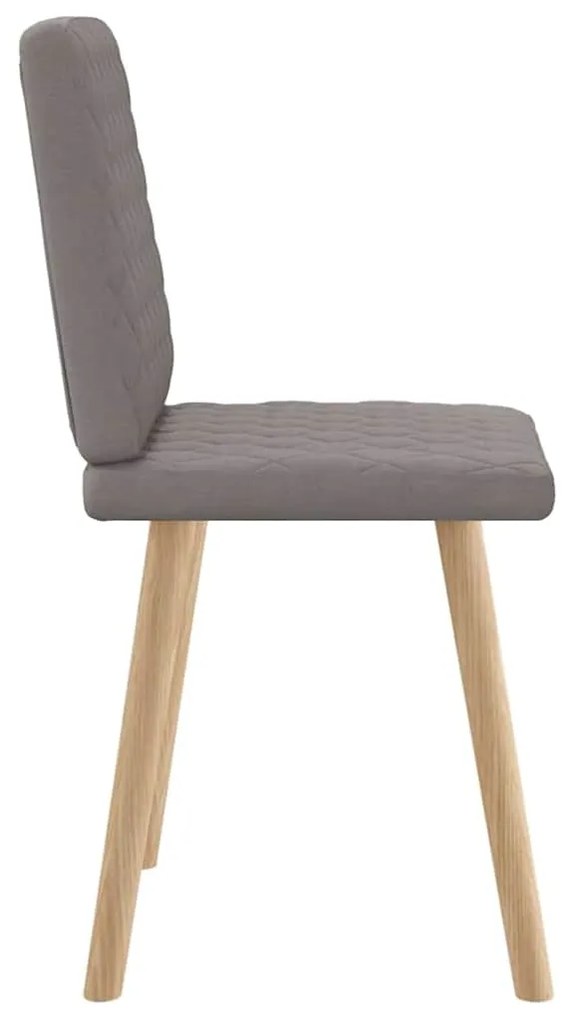 Cadeiras de jantar 2 pcs tecido cinzento-acastanhado