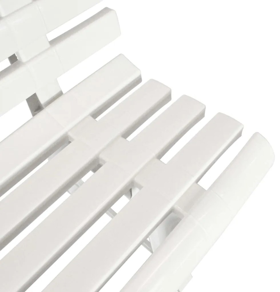 Banco de jardim 145,5 cm plástico branco