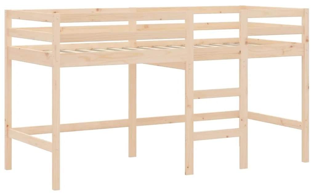 Cama alta p/ criança c/ escada 80x200cm madeira de pinho maciça
