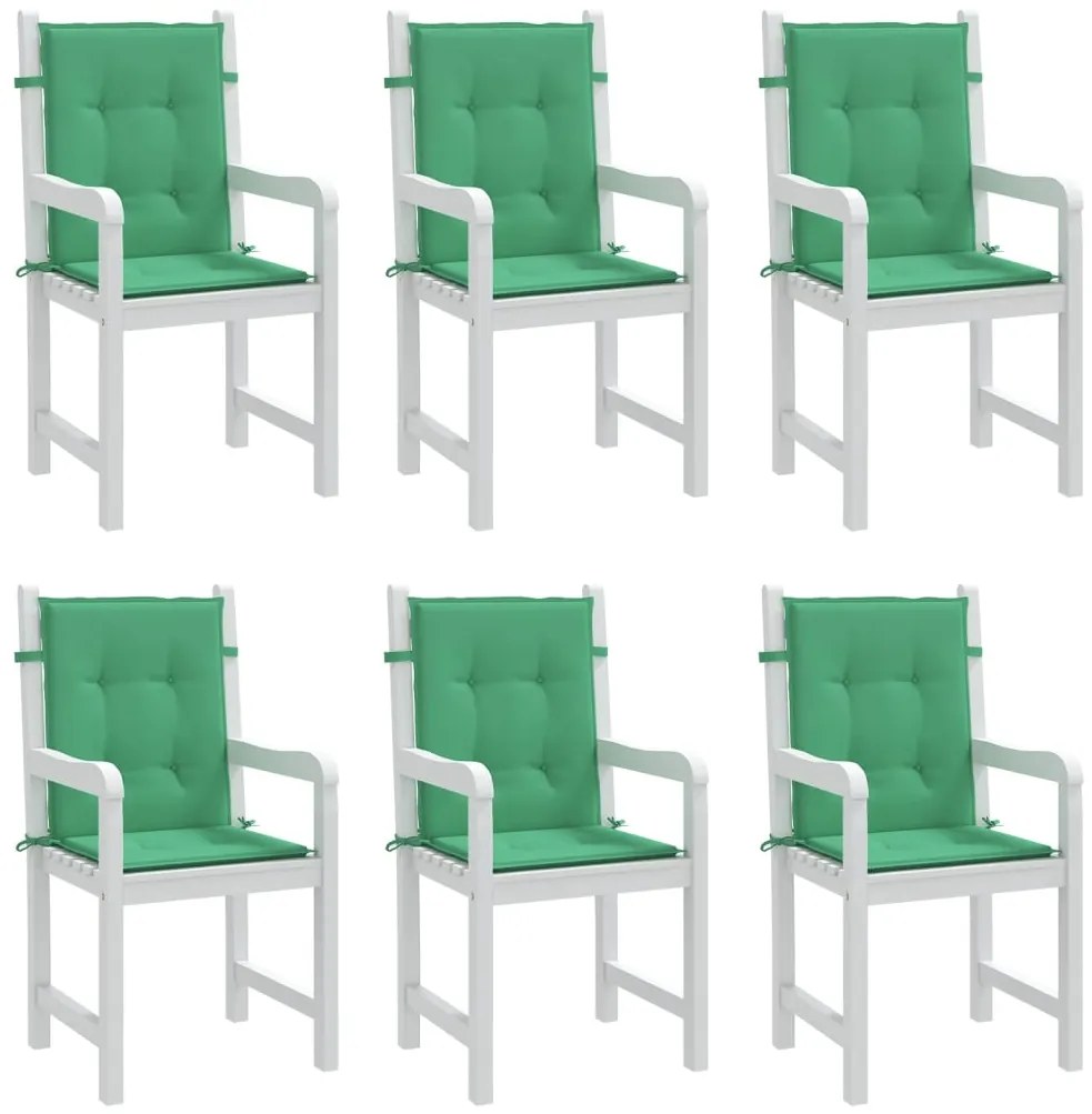 Almofadões lombares p/ cadeiras de jardim 6pcs oxford verde