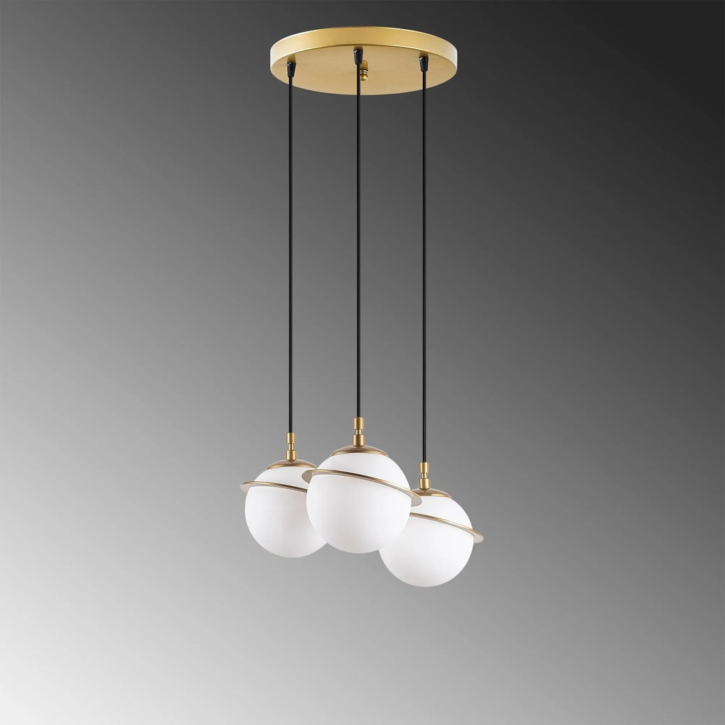 Candeeiro Suspenso Hug – Dourado – 36 x 167 cm