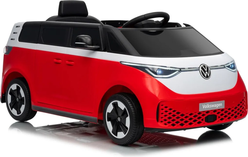 Carro elétrico para Crianças 12V Volkswagen ID BUZZ, Rodas Espuma EVA, assento couro ecológico Vermelha
