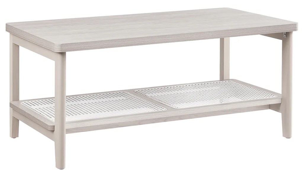 Mesa de centro com prateleira integrada e design boho. | VASAGLE | 100 x 55 x 45 cm | LCT240K66.