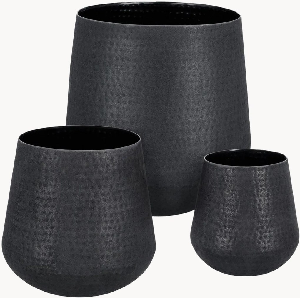 Vasos para exterior artesanais Kenar, conjunto de 3