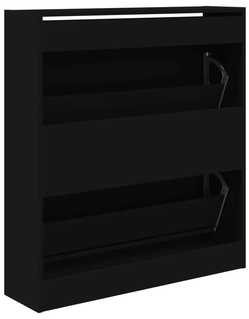 Sapateira 80x21x87,5 cm derivados de madeira preto