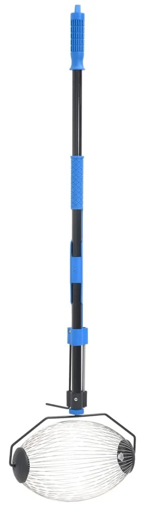 364827 vidaXL Coletor de nozes 127 cm aço azul