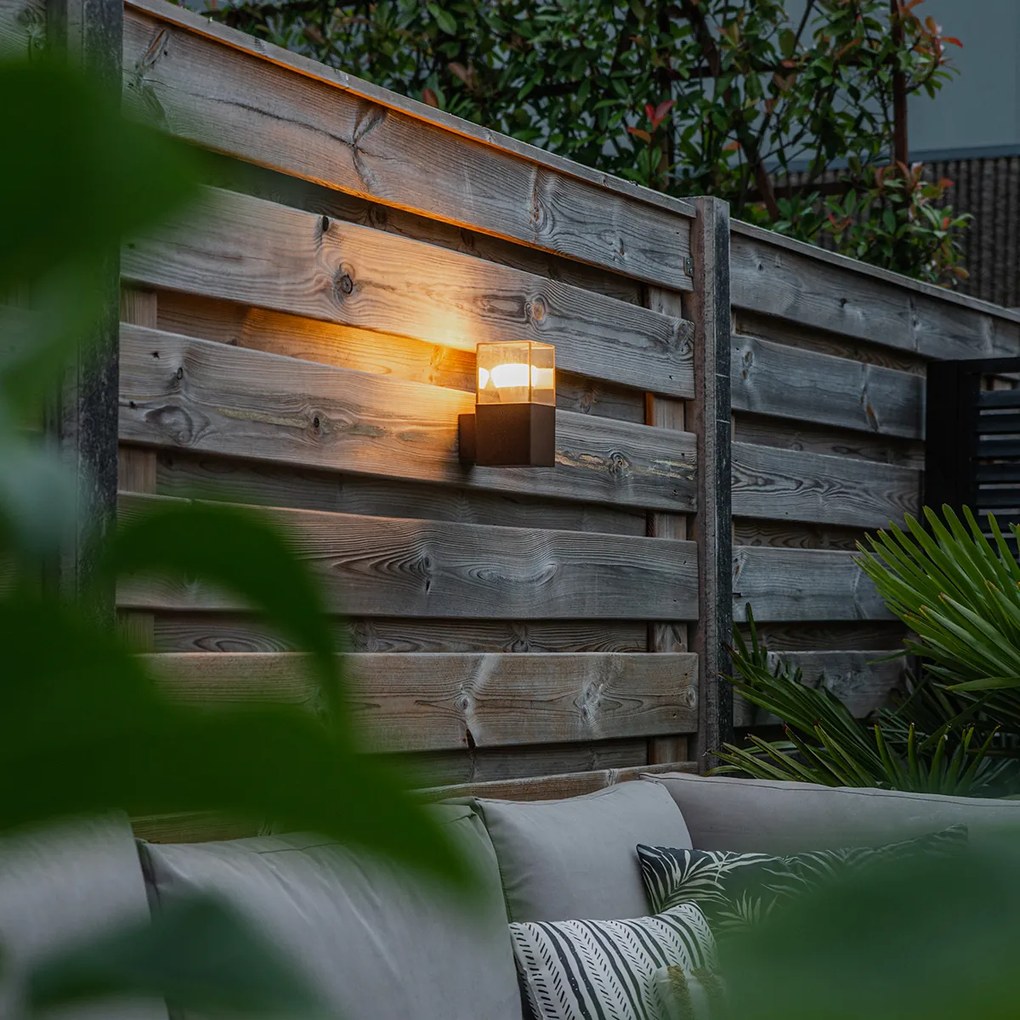 Candeeiro de parede exterior industrial castanho ferrugem IP44 - Denmark