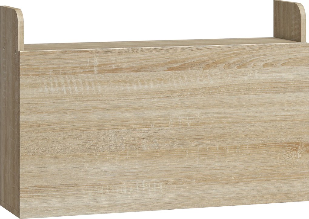 HOMCOM Secretária de Parede, Mesa Dobrável com Prateleiras Que Economizam Espaço para Casa e Escritório, 77 x 20 x 51 cm | Aosom Portugal