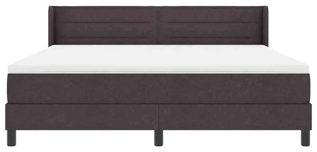 Cama Box Marrom Escuro 180 x 200 cm Tecido e Espuma