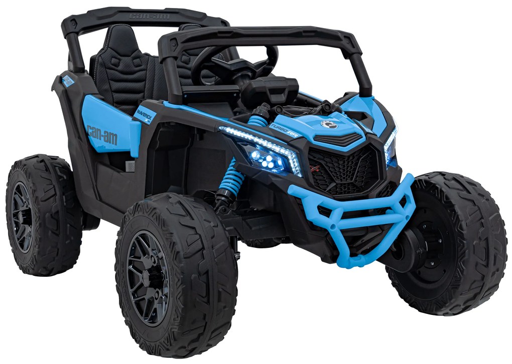 Buggy elétrico para Crianças ATV CAN-AM Maverick 24V 4x4 Rodas Espuma EVA, Assentos couro ecológico Azul