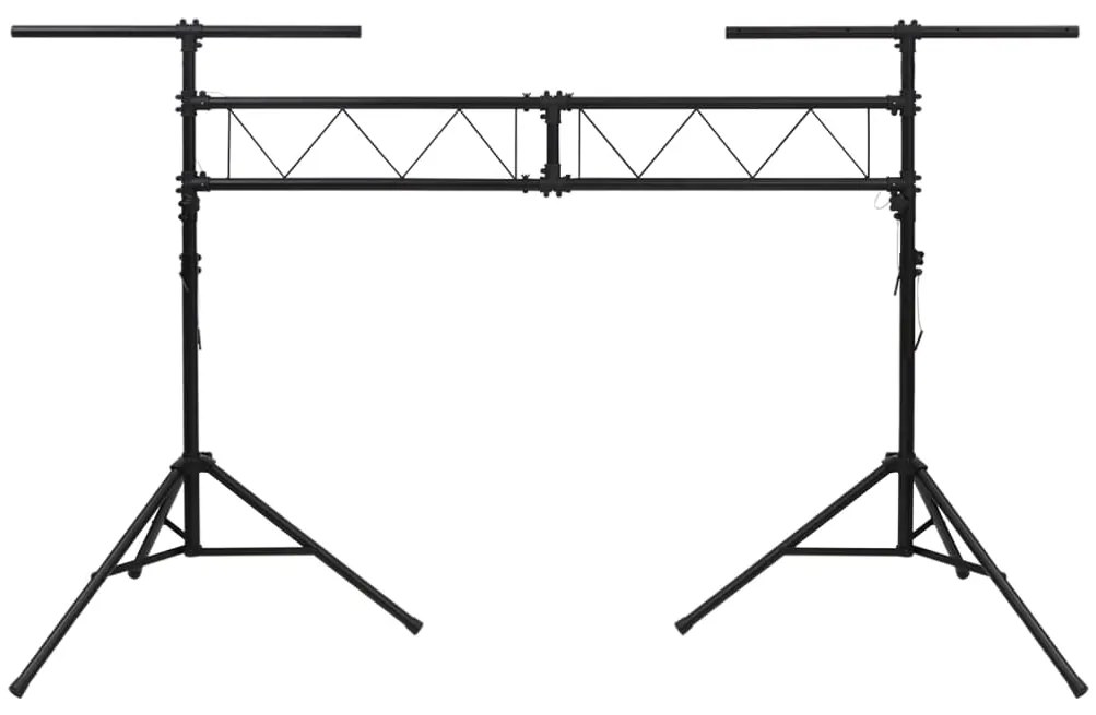Suporte de iluminação 338x115x(180-300) cm aço preto