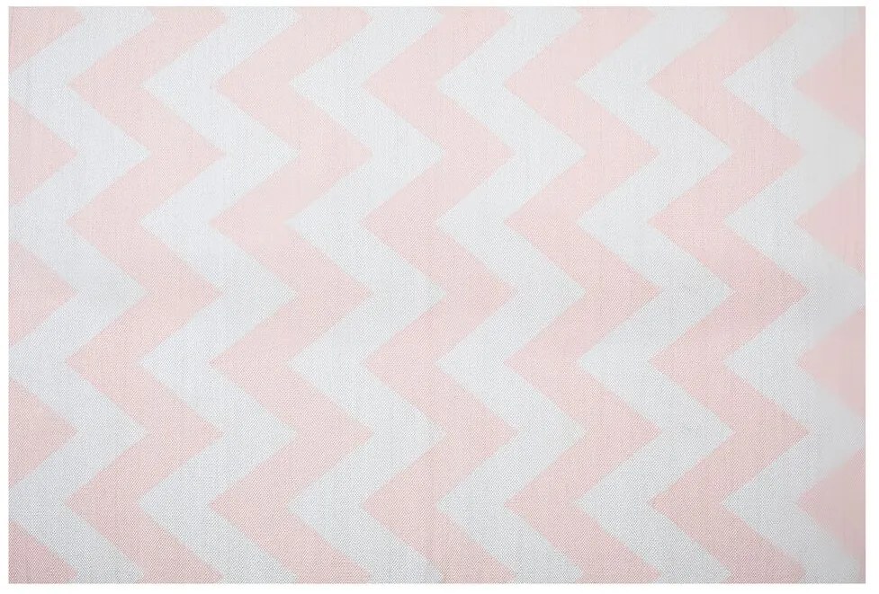 Tapete de área branco e rosa 140 x 200 cm KONARLI Beliani