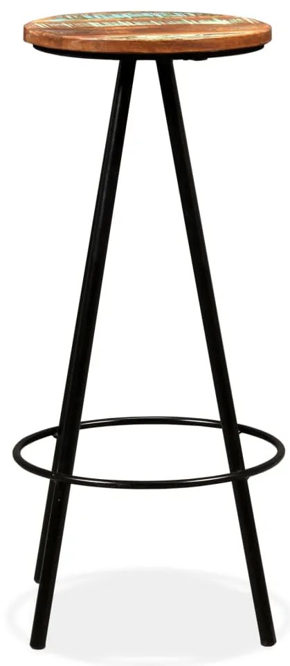 Conjunto de bar 5 pcs madeira recuperada maciça