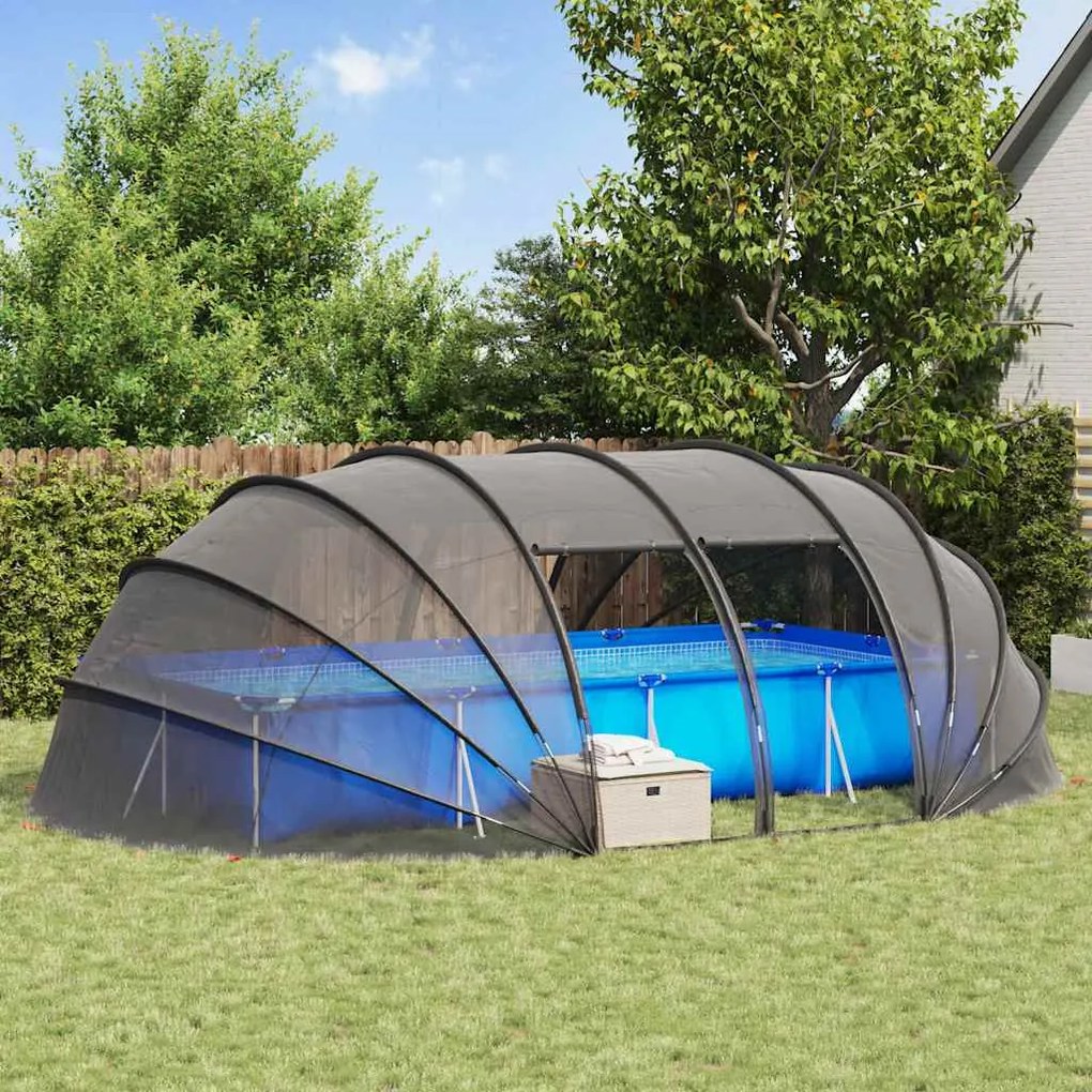 vidaXL Tenda de Piscina Domo Transparente 640 x 432 x 205 cm