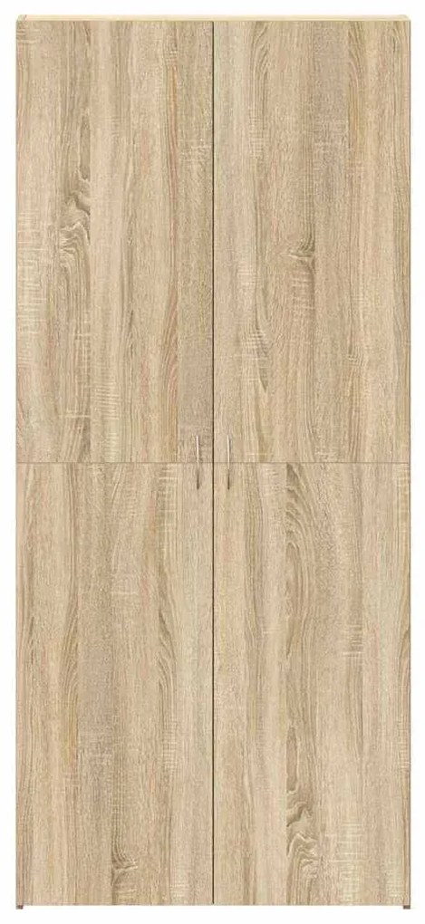 Cabide de sapatos Carvalho Sonoma 80x35,5x180 cm Madeira de engenharia