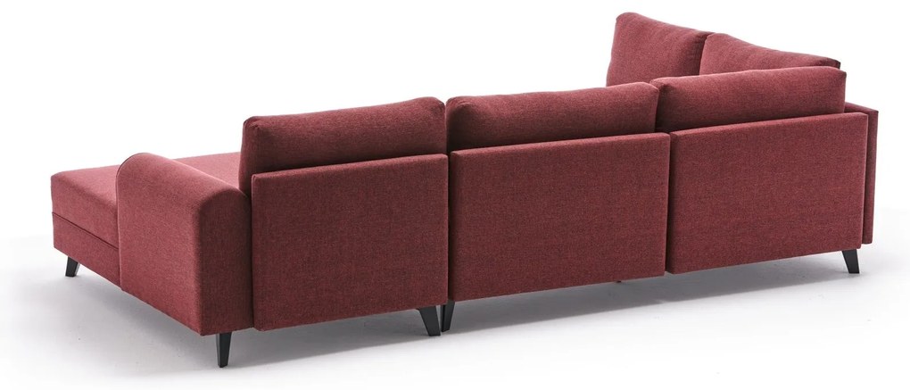 Sofá-Cama de Canto Belen – Vermelho Claret – 300x78x202 cm