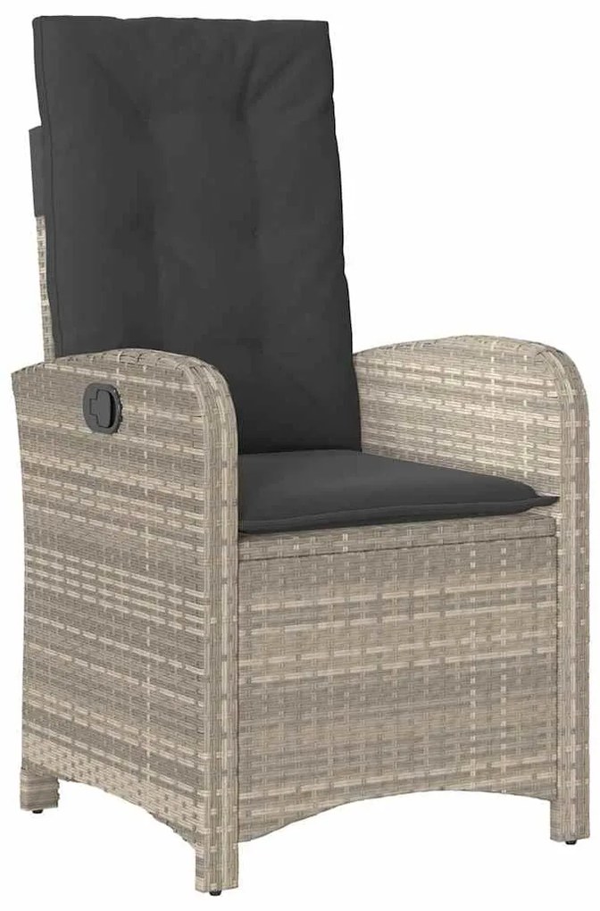 Conjunto de Jantar de Jardim com 3 Peças e Almofadas em Rattan Poliést
