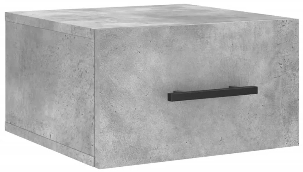 Mesas de cabeceira parede 2 pcs 35x35x20 cm cinza cimento