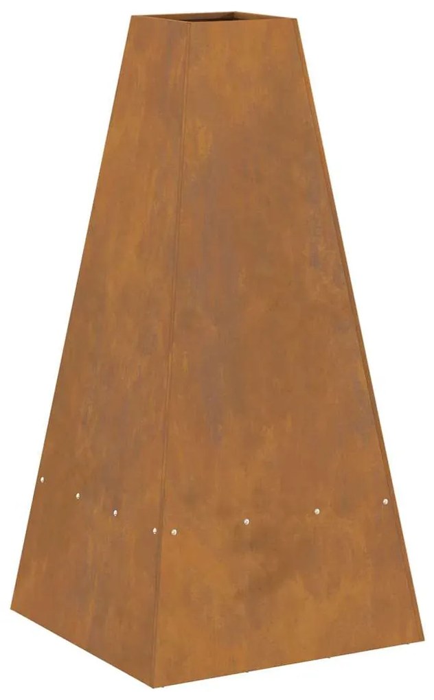 Churrasqueira com espaço pra lenha 50 x 50 x 100 cm - Aço envelhecido
