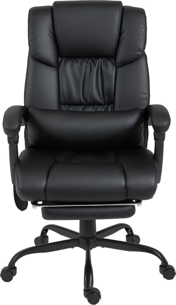 Vinsetto Cadeira Ergonômica com Massagem de 6 Pontos Encosto Alto Reclinável Apoio para Pés e Controlo Remoto 66x75x112-122 cm Preto | Aosom Portugal