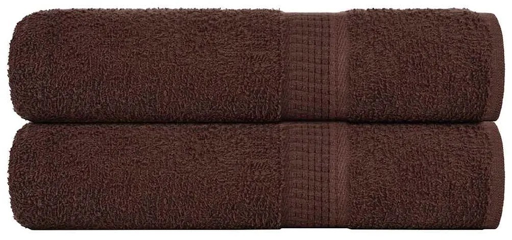 Toalhas de banho 2pcs 70x140 cm 360 gsm 100% algodão castanho