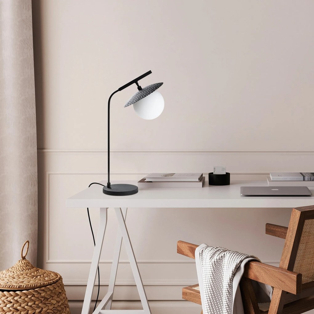 Candeeiro de Mesa Anemon – Preto – 30 x 18 x 60 cm