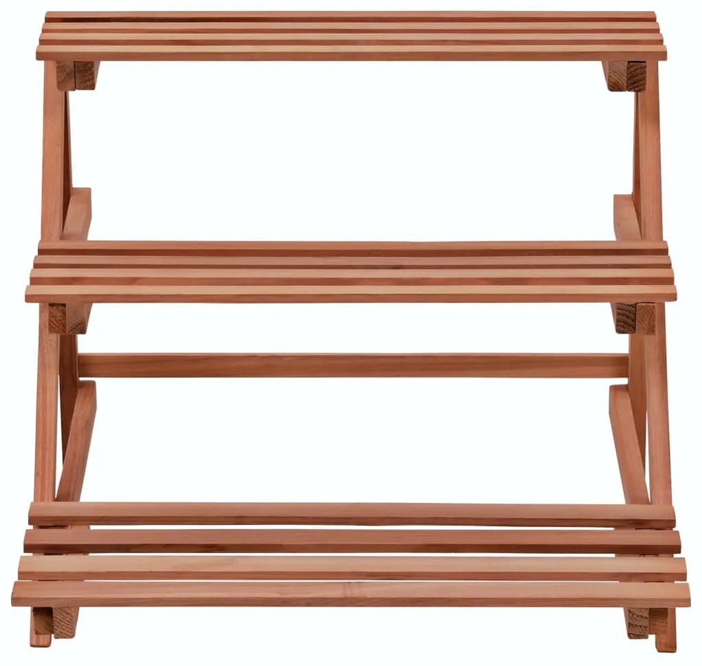Suporte para plantas de 3 níveis madeira de cedro 48x45x40 cm