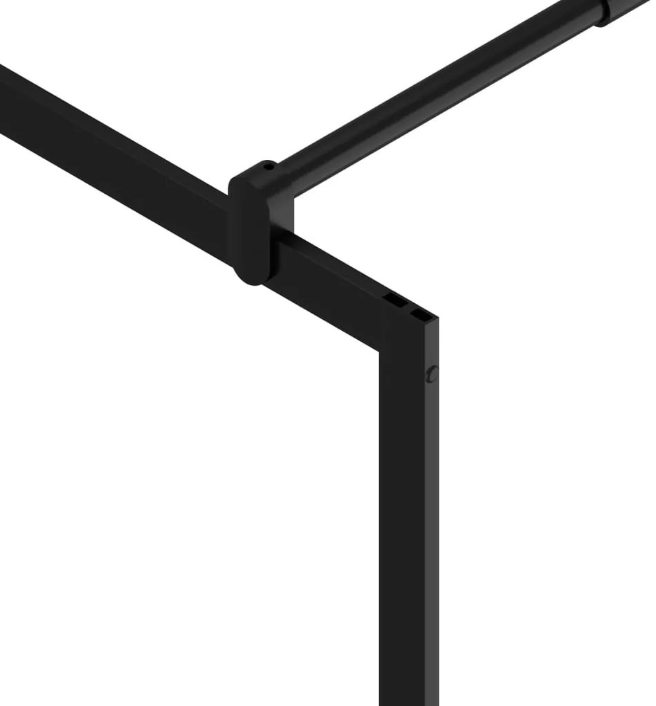 Divisória chuveiro c/prateleira 90x195 vidro/alumínio ESG preto
