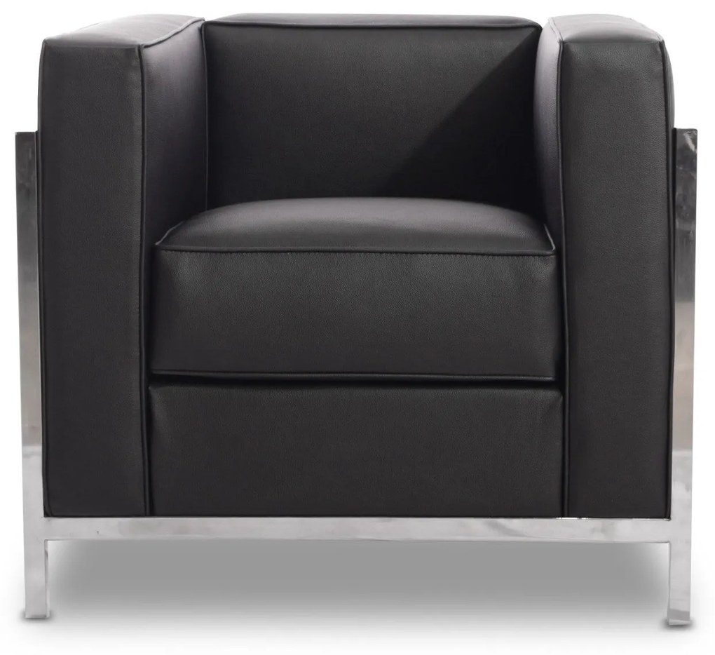 Poltrona LOBBY – 78x70x68 cm – Estrutura em Aço Inoxidável e Estofado