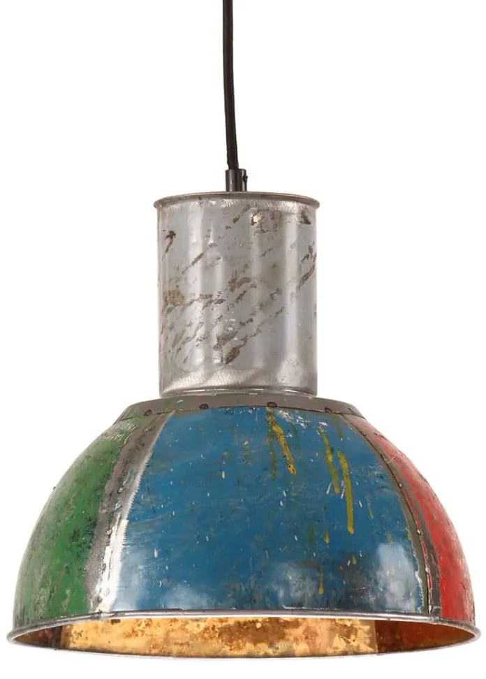 Candeeiro suspenso industrial redondo 25W 28,5 cm E27 multicor