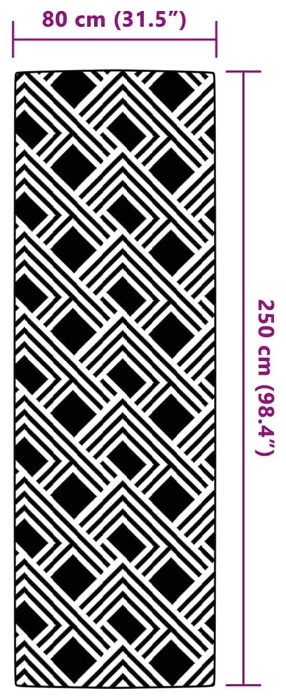 Tapete de exterior 80x250 cm ARAKIL PP cinzento