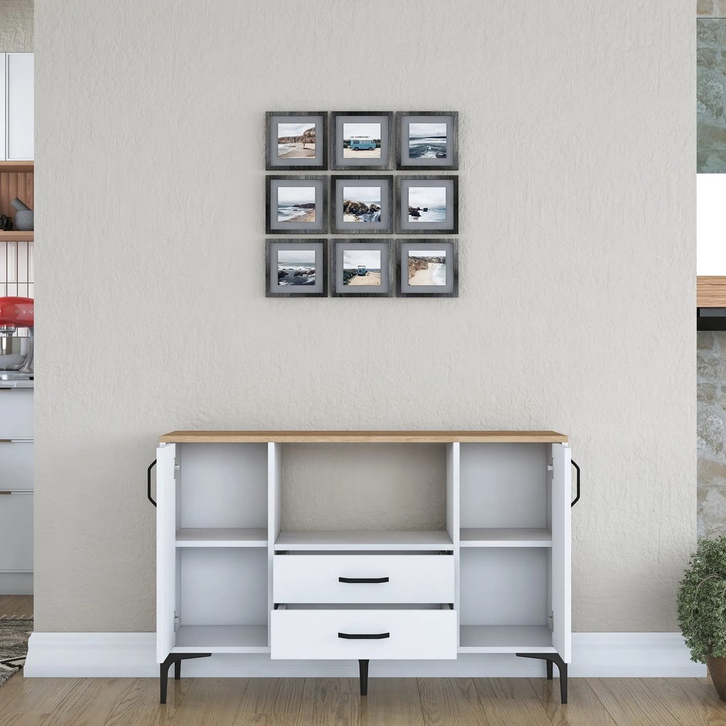 Mobiliário "JE174" - Design Moderno - Wallnut
White
