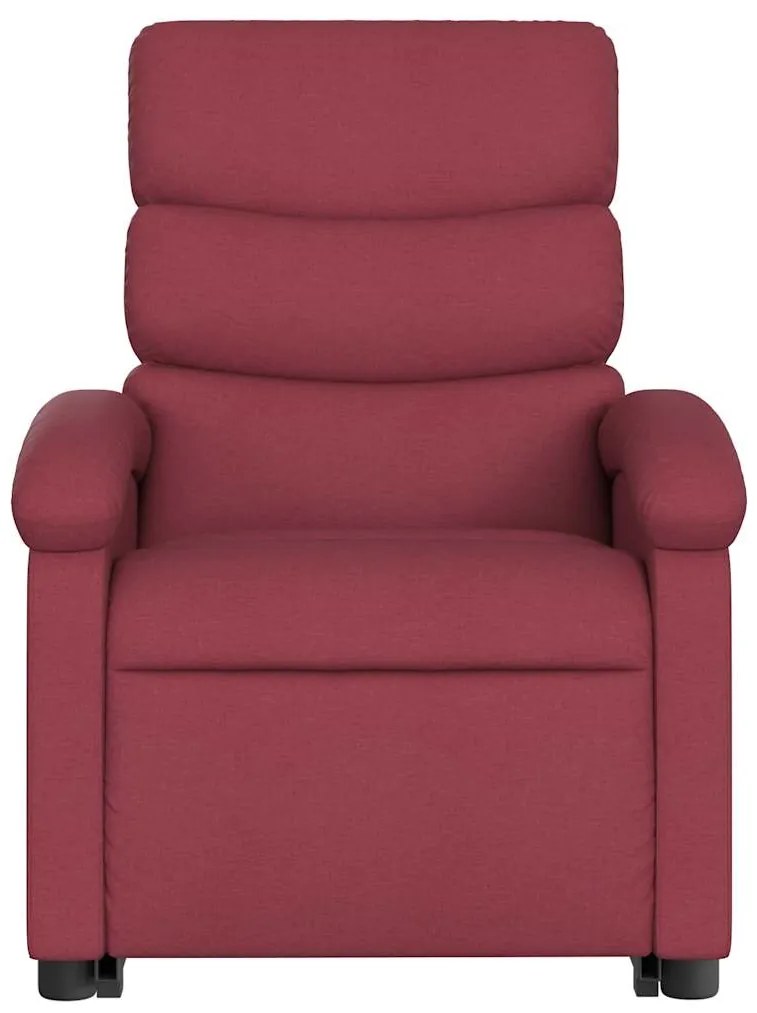 Poltrona de massagens reclin. elevatória tecido vermelho tinto
