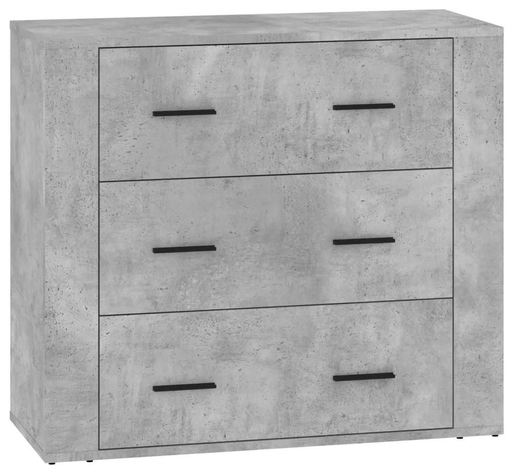 Aparadores 3 pcs derivados de madeira cinzento cimento