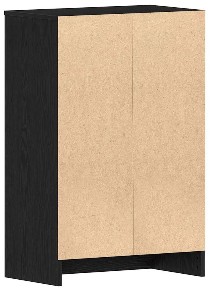 Armário de Sapatos vidaXL Preto Carvalho 60x35x92 cm Madeira de Engenh