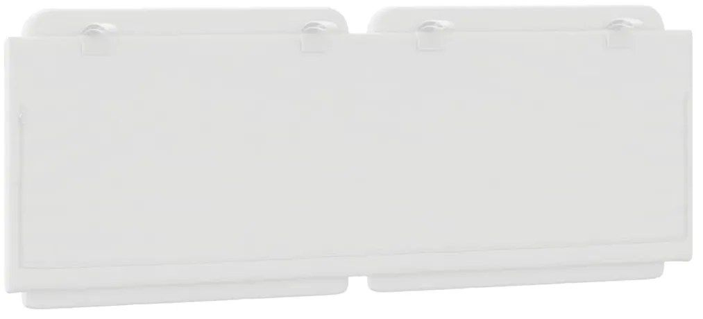 Almofadão de cabeceira 120 cm couro artificial branco