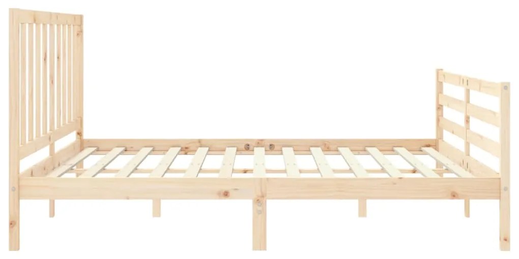 Cama sem colchão 200x200 cm madeira de pinho maciça