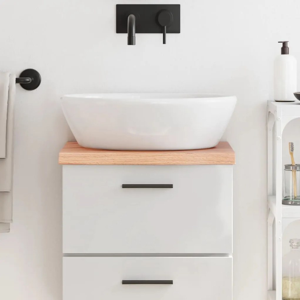 vidaXL Bancada p/ WC 40x30x(2-4) cm madeira maciça tratada castanho