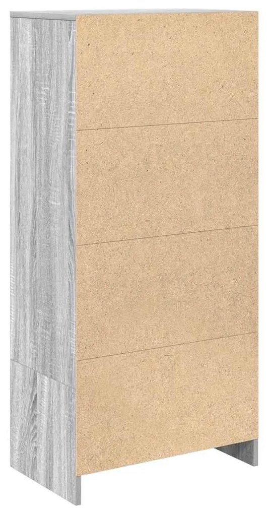 Armário com gaveta 55,5x34x119,5 cm cinzento sonoma