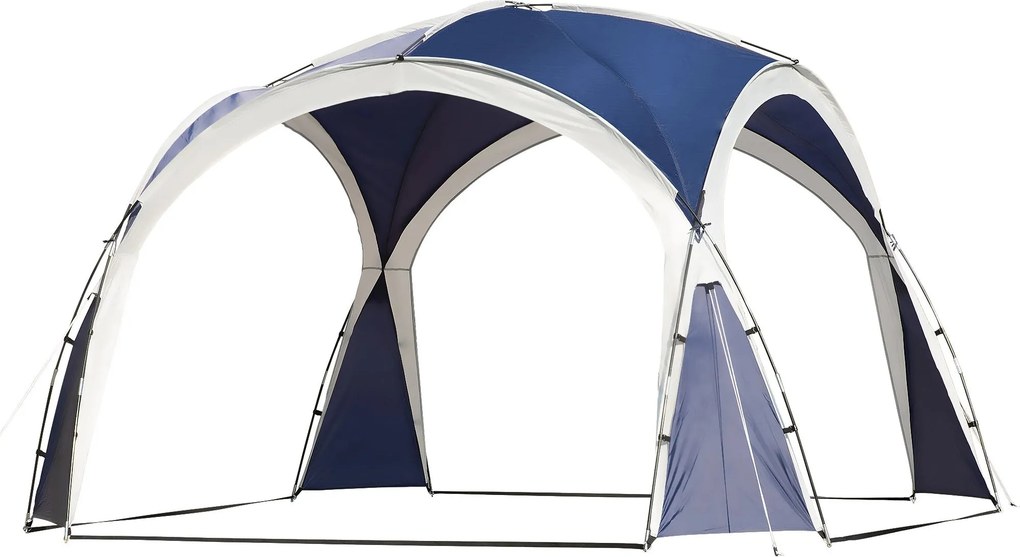 Abrigo de Campismo Dobrável – 3,5x3,5x2,22 m – Azul e Cinza Claro – Pr