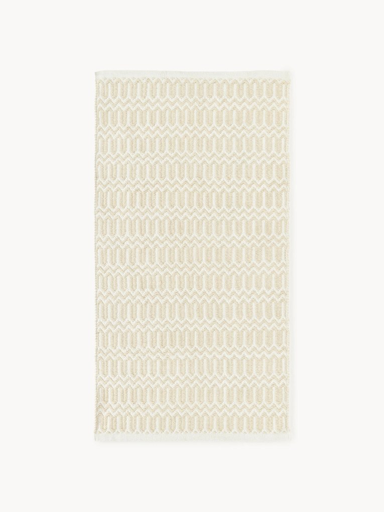 Tapete artesanal para interior e exterior com padrão geométrico Rune