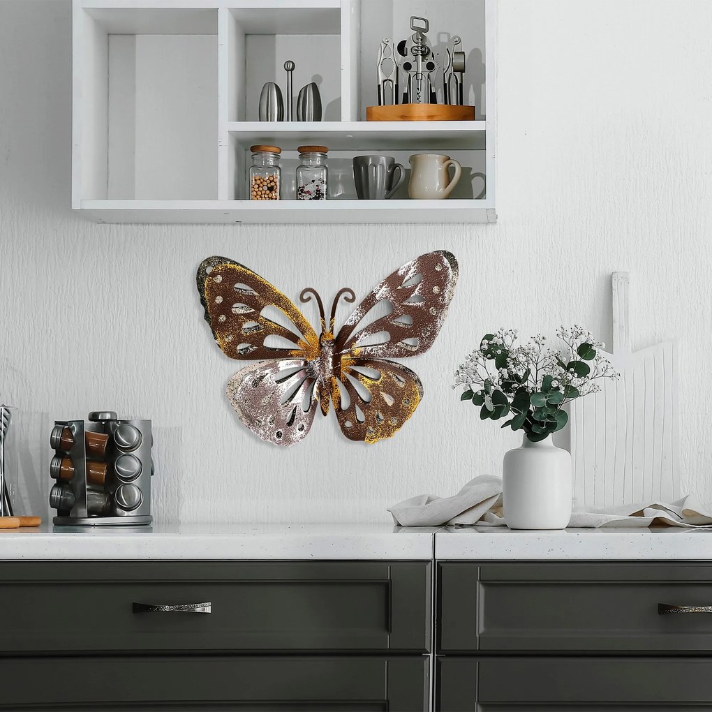 Acessório Decorativo de Parede Farfalla – Multicolor – 22 x 29 cm