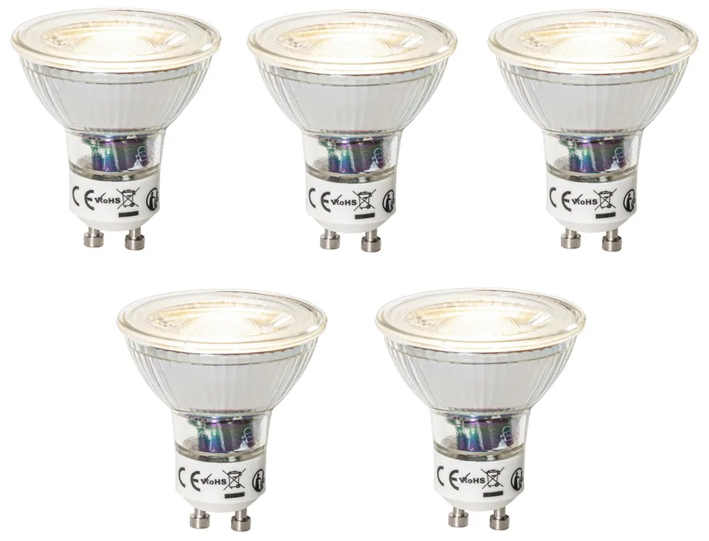 Conjunto de 5 lâmpadas LED GU10 reguláveis em 3 níveis 7W 600 lm 4000K