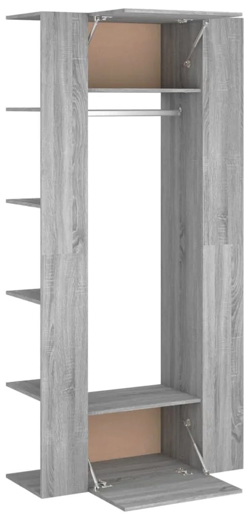 Armários de corredor 2 pcs derivados de madeira cinzento sonoma