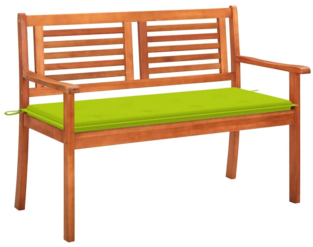 Banco de jardim 2 lugares c/ almofadão 120 cm eucalipto maciço
