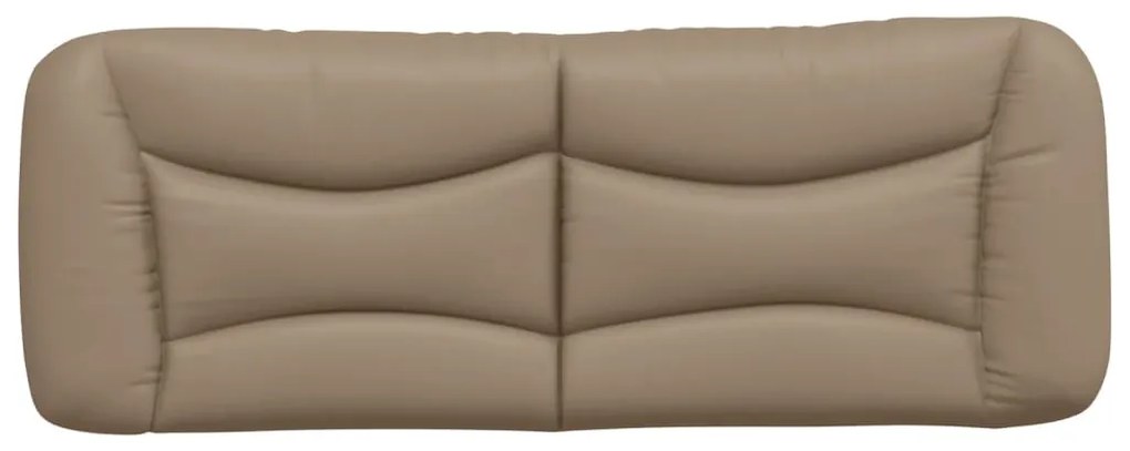 Almofadão de cabeceira 140 cm couro artificial cappuccino