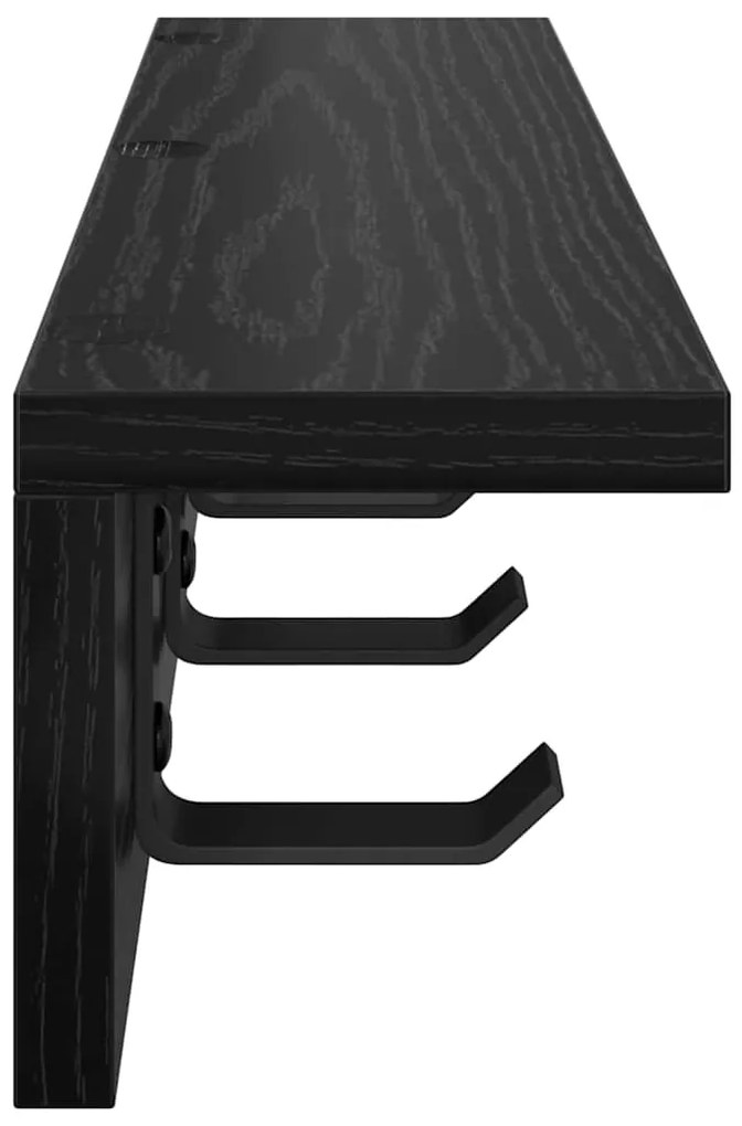 Cabideiro de Parede Carvalho preto 40 x 10.5 x 10.5 cm